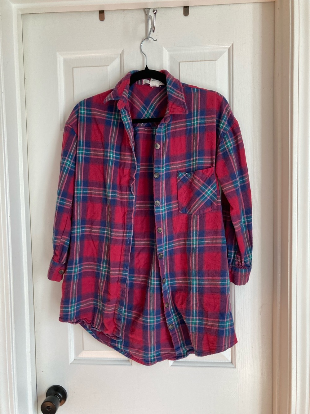 Passport Red Plaid Button-Down Shirt with Blue & Green Accents